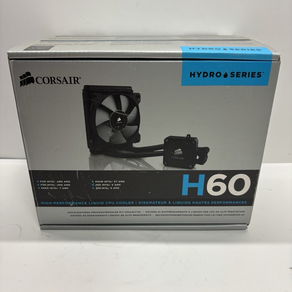 NEW Corsair H60 Hydro Series Liquid CPU Cooler Intel & AMD 120mm SP120L Fan
